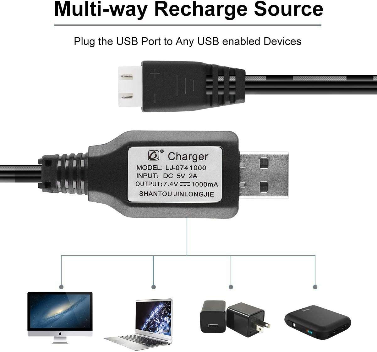 1-Pack XH-3P Balance 7.4V 1A L - Fpv Drone Charger ulasan dan harga
